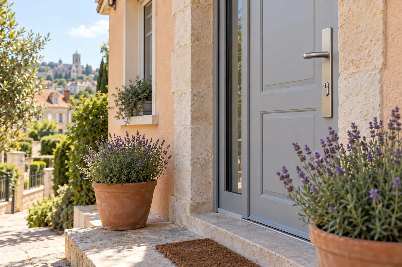 Porte d'entrée remise en sécurité avec une serrure multipoints neuve, près de Pontoise